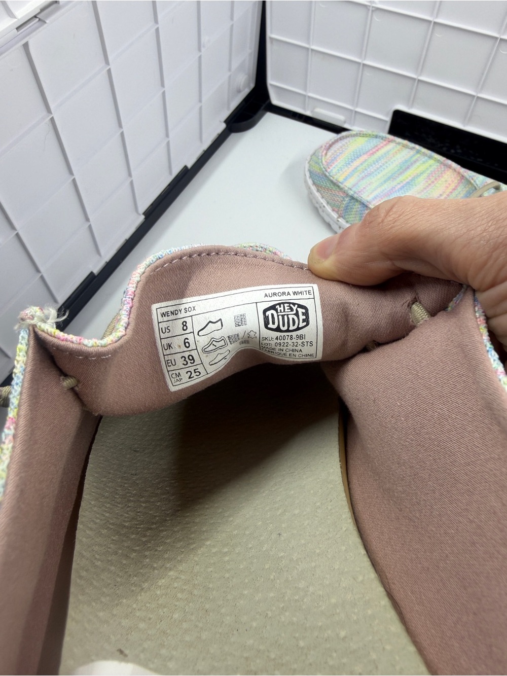 Rainbow Multicolor Heydude Wendy Sox Knit Slip-On Flats - Loafers or Boat Shoe - Picture 6 of 7